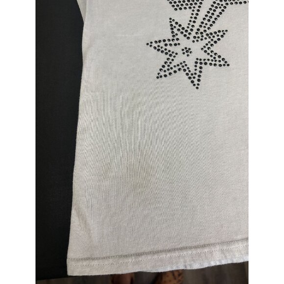NBA Womens San Antonio Spurs Rhinestone Bedazzled Bling V-Neck Shirt Grey Team - Picture 11 of 12